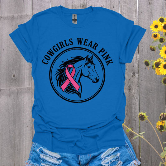 Cowgirls Wear Pink Horse T-Shirt