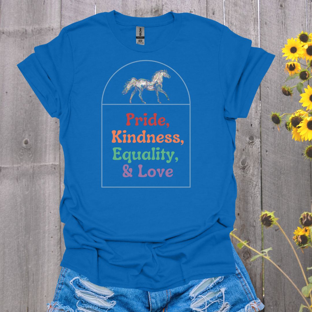 Pride Kindness Equality Love Horse T-Shirt