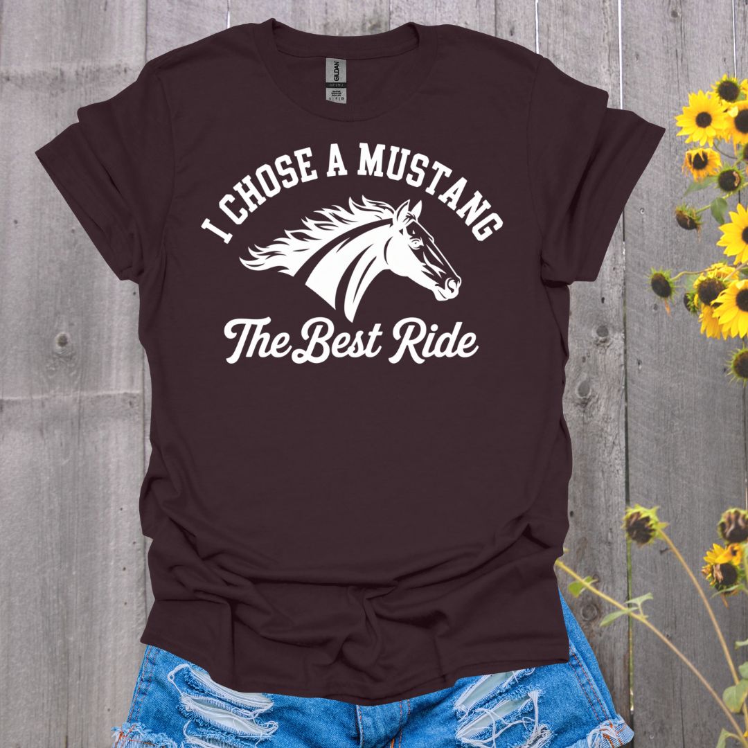 Best Ride Mustang Horse T-Shirt