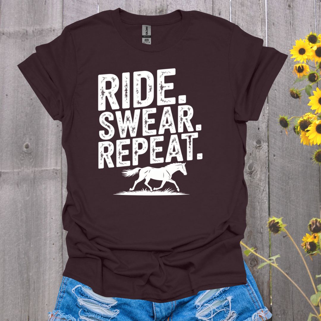 Ride Swear Repeat Horse T-Shirt