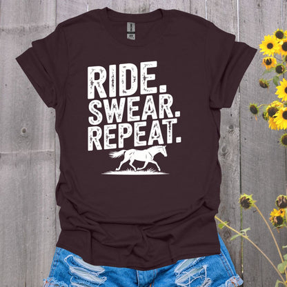Ride Swear Repeat Horse T-Shirt