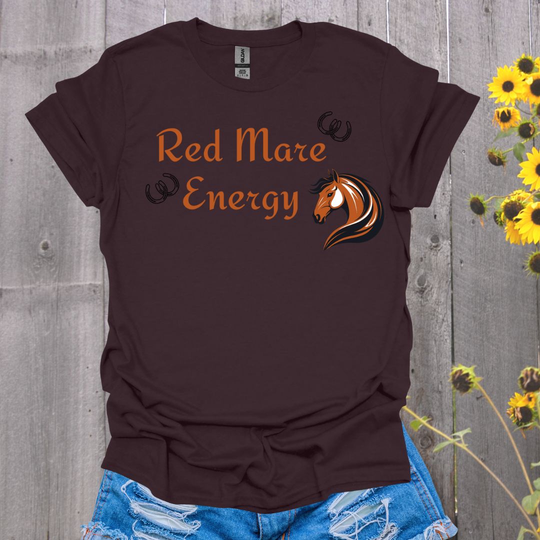 Red Mare Energy Horse T-Shirt