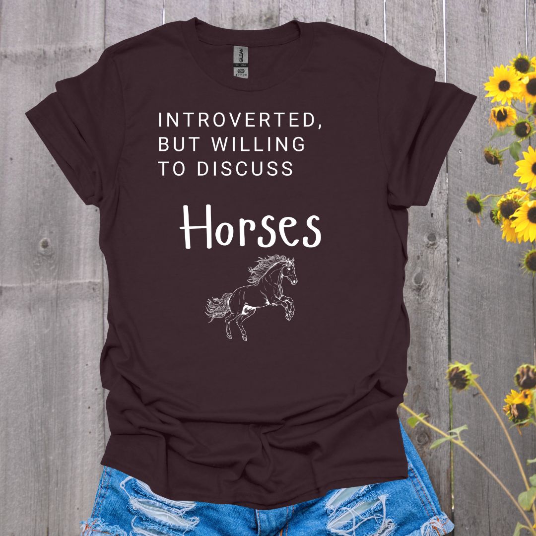 Introverted, but Willing to Discuss Horses Softstyle T-Shirt