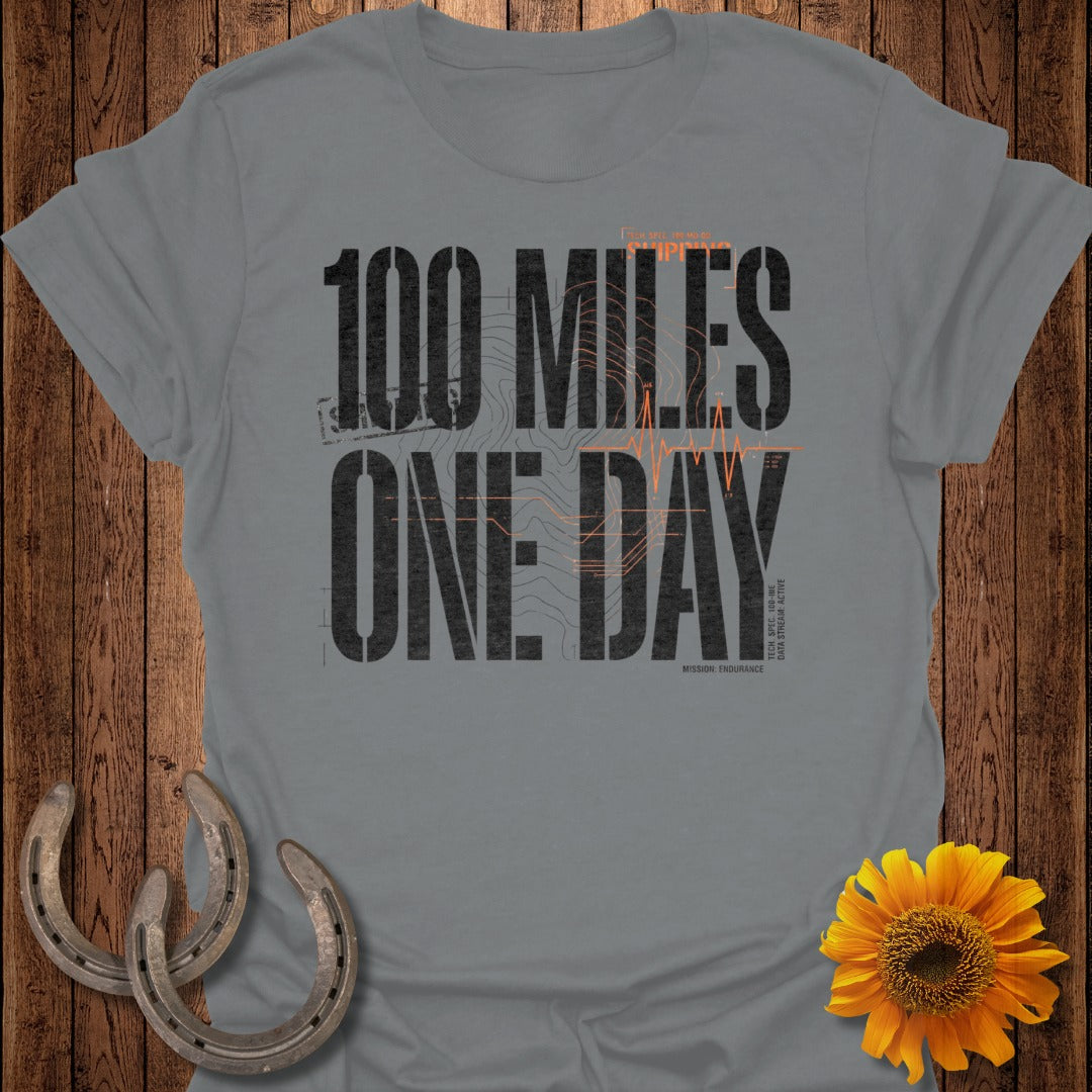 100 Miles One Day Marathon Race T-shirt