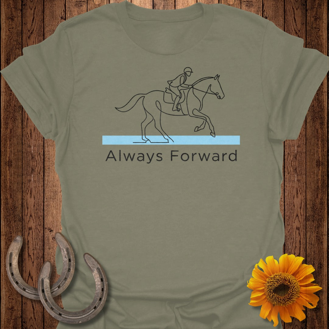 Always Forward Rider and Horse Graphic Tee