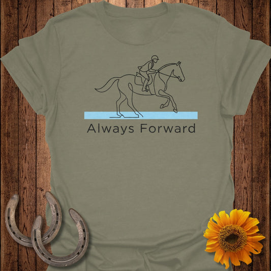 Always Forward Rider and Horse Graphic Tee