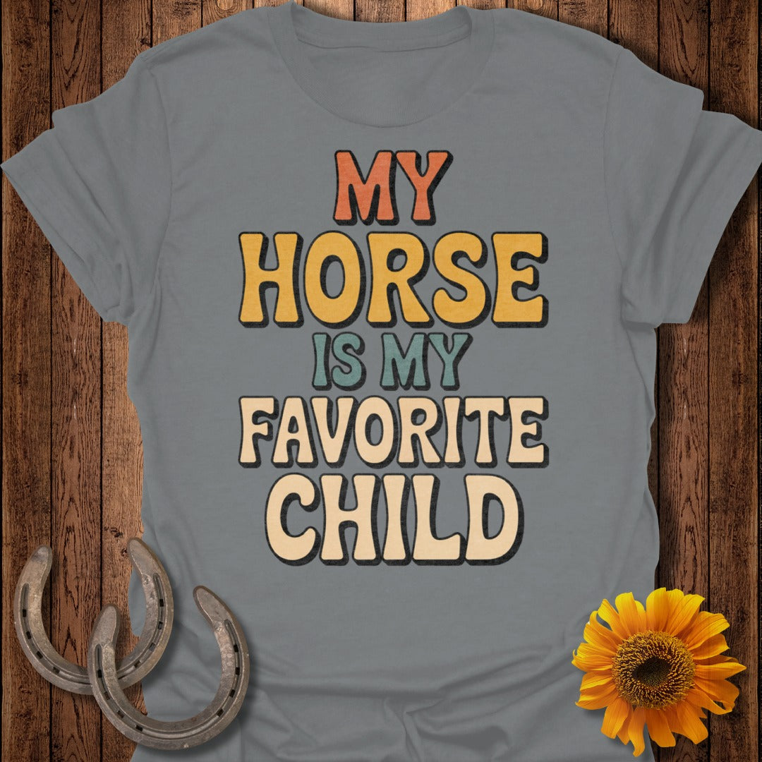 My Horse Is My Favorite Child Printed T-Shirt