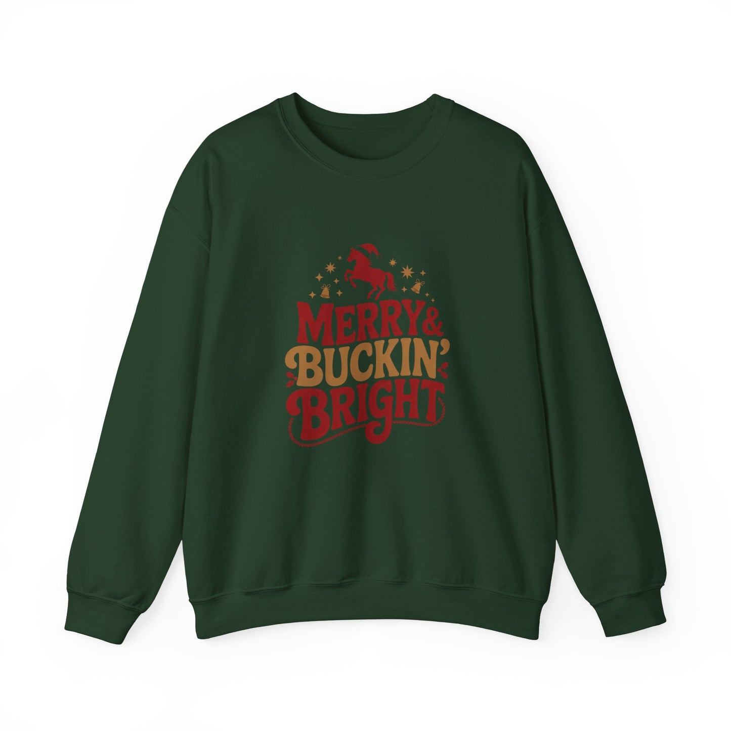 Merry Bucking Bright Crewneck Sweatshirt