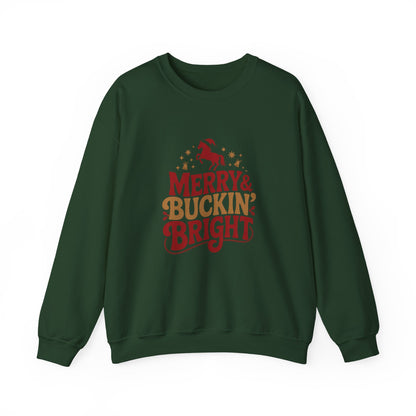 Merry Bucking Bright Crewneck Sweatshirt