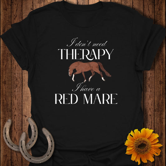 Red Mare Therapy Horse T-Shirt
