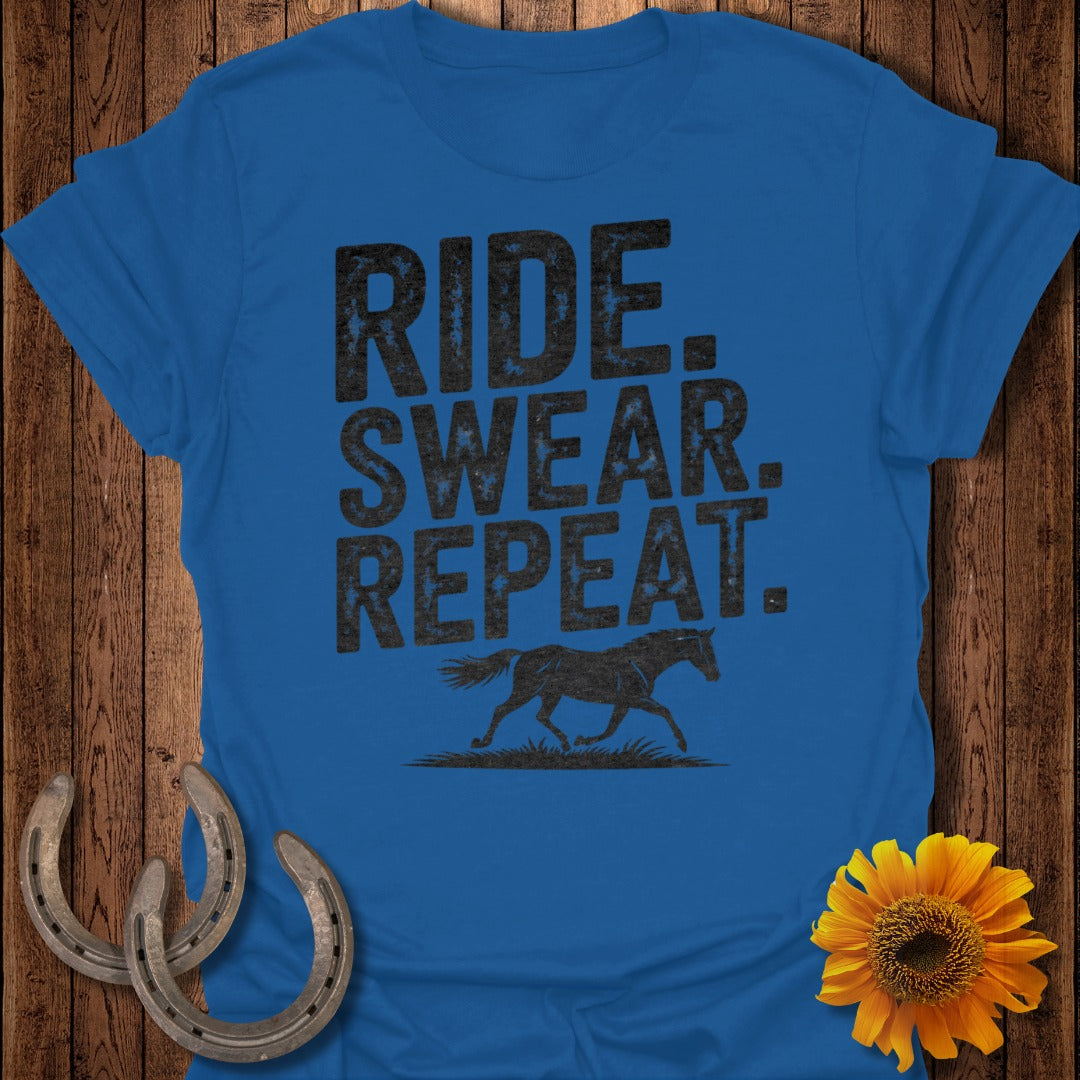 Ride Swear Repeat Horse T-Shirt