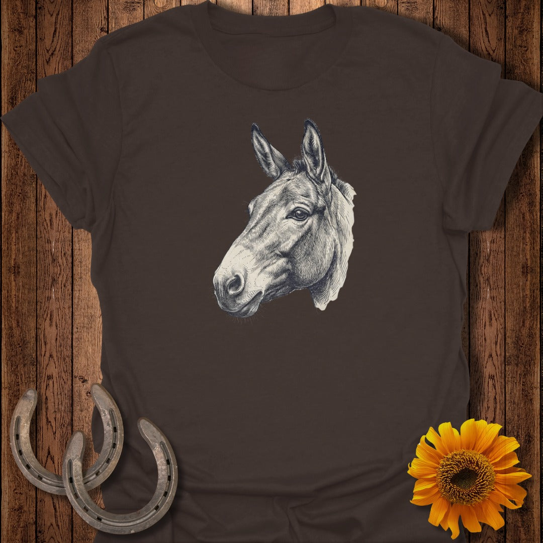 Detailed Mule Portrait T-Shirt