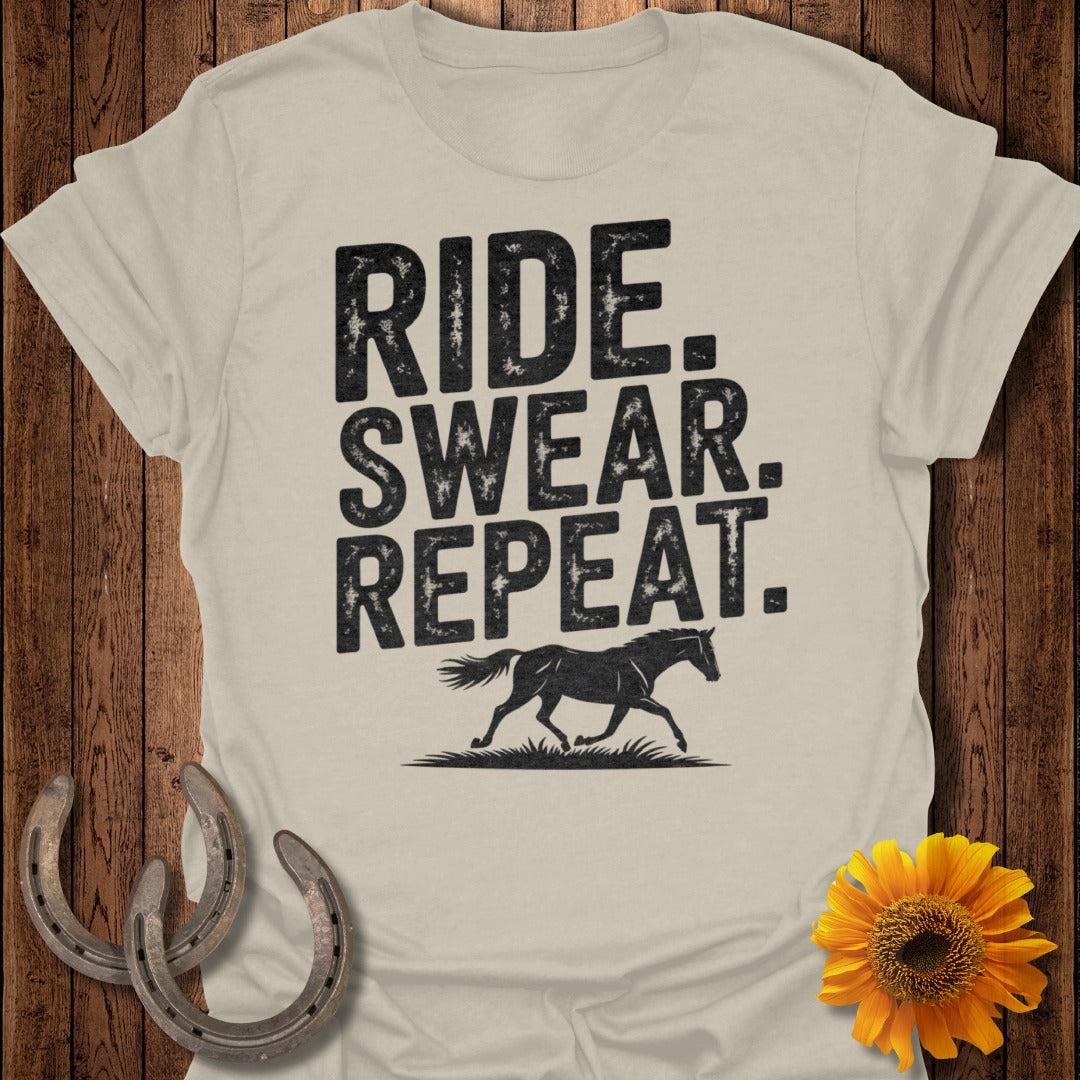 Ride Swear Repeat Horse T-Shirt
