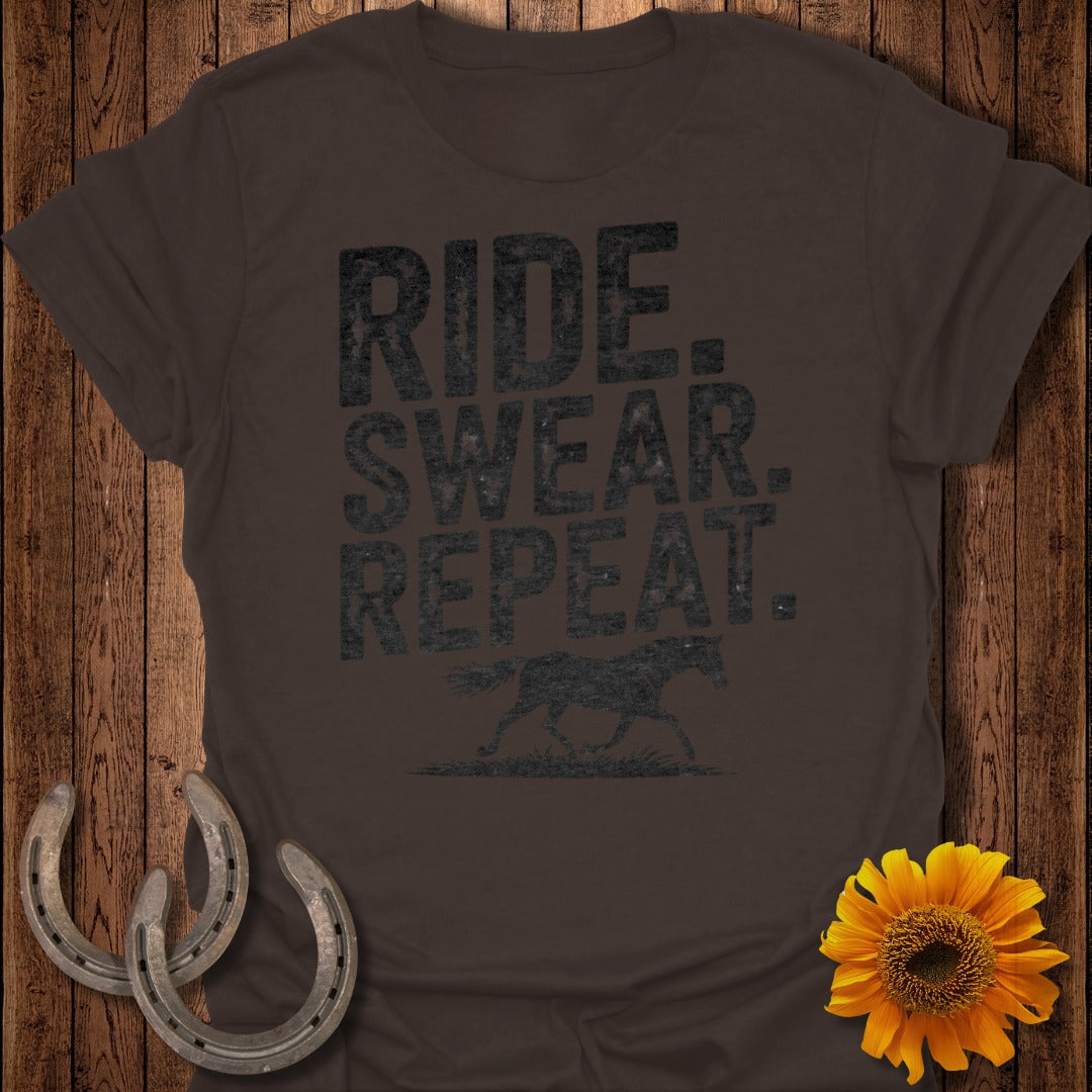 Ride Swear Repeat Horse T-Shirt