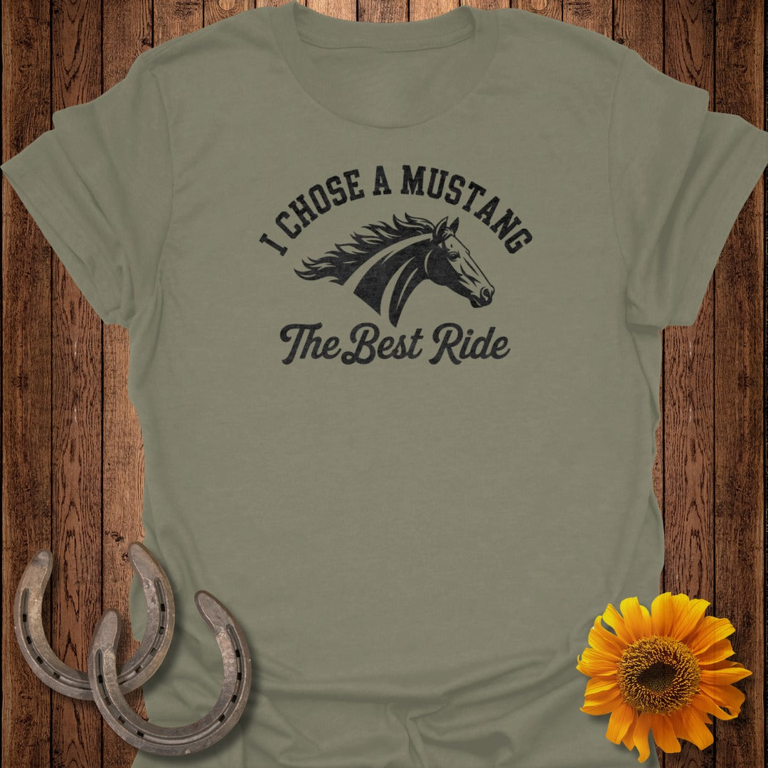 Best Ride Mustang Horse T-Shirt