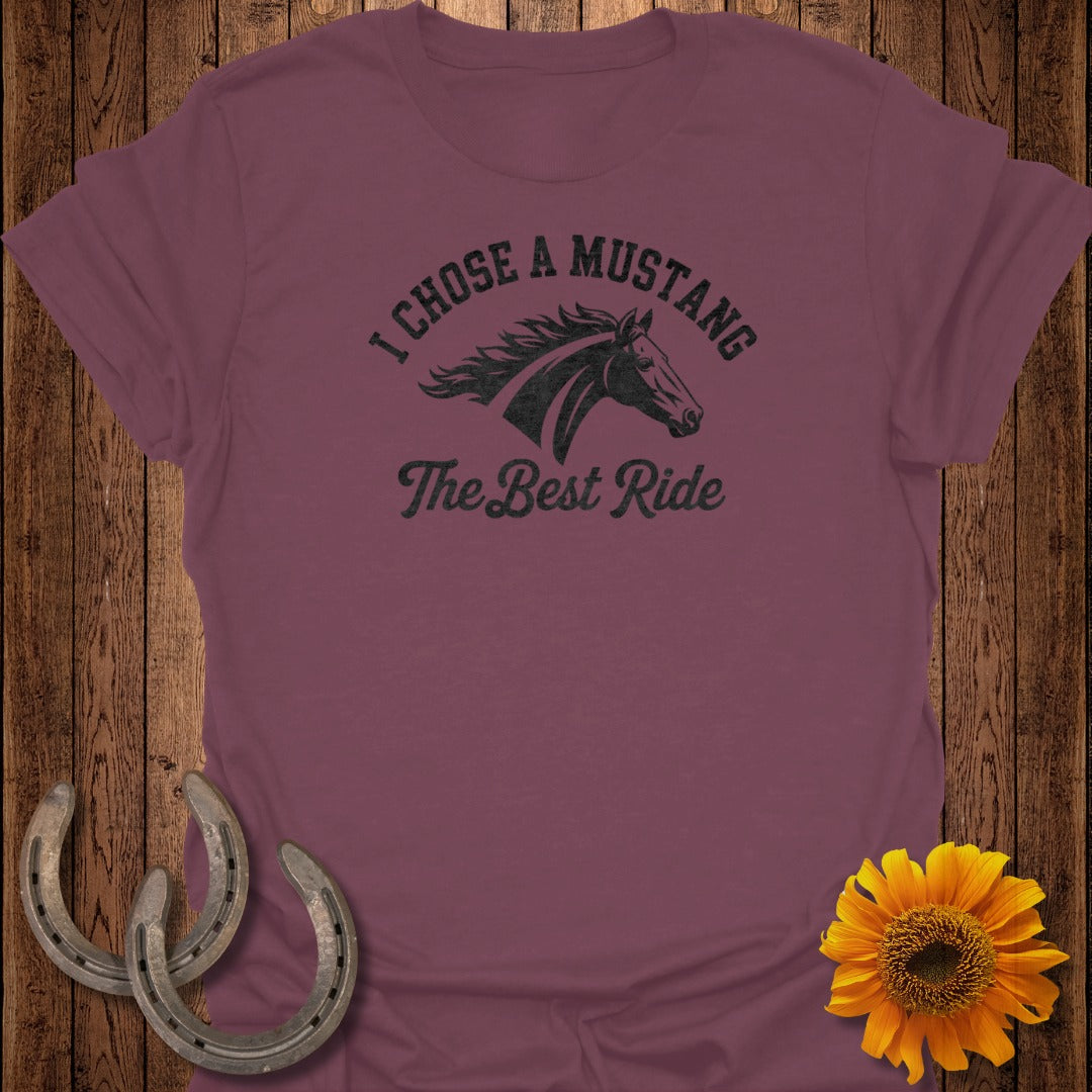 Best Ride Mustang Horse T-Shirt