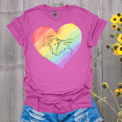 Mustangs Rainbow Heart T-Shirt