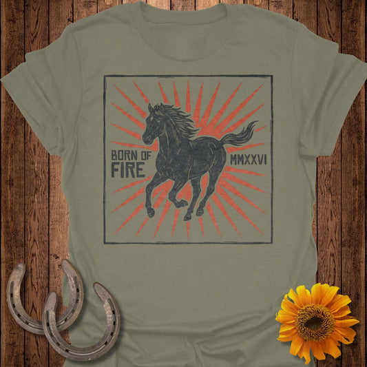 Born Of Fire Horse Graphic Design MMXXVI T-Shirt