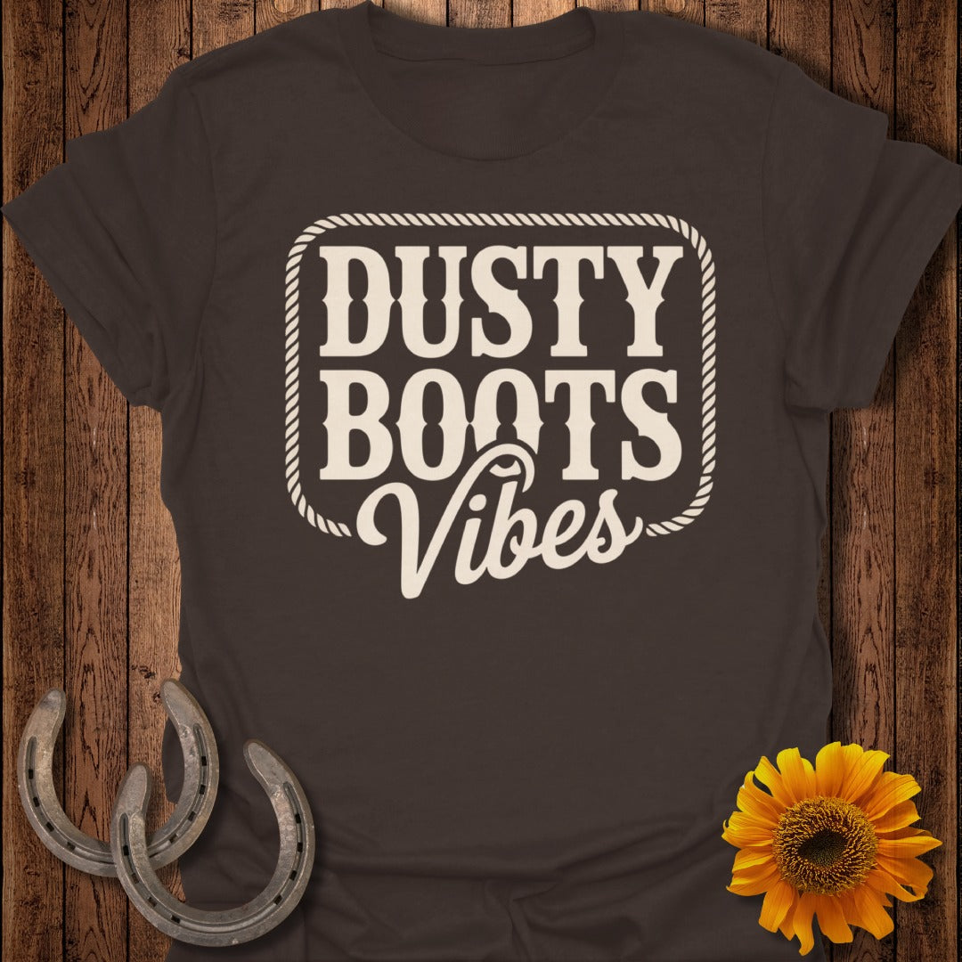 Dusty Boots Vibes Graphic T-Shirt for Outdoor Enthusiasts