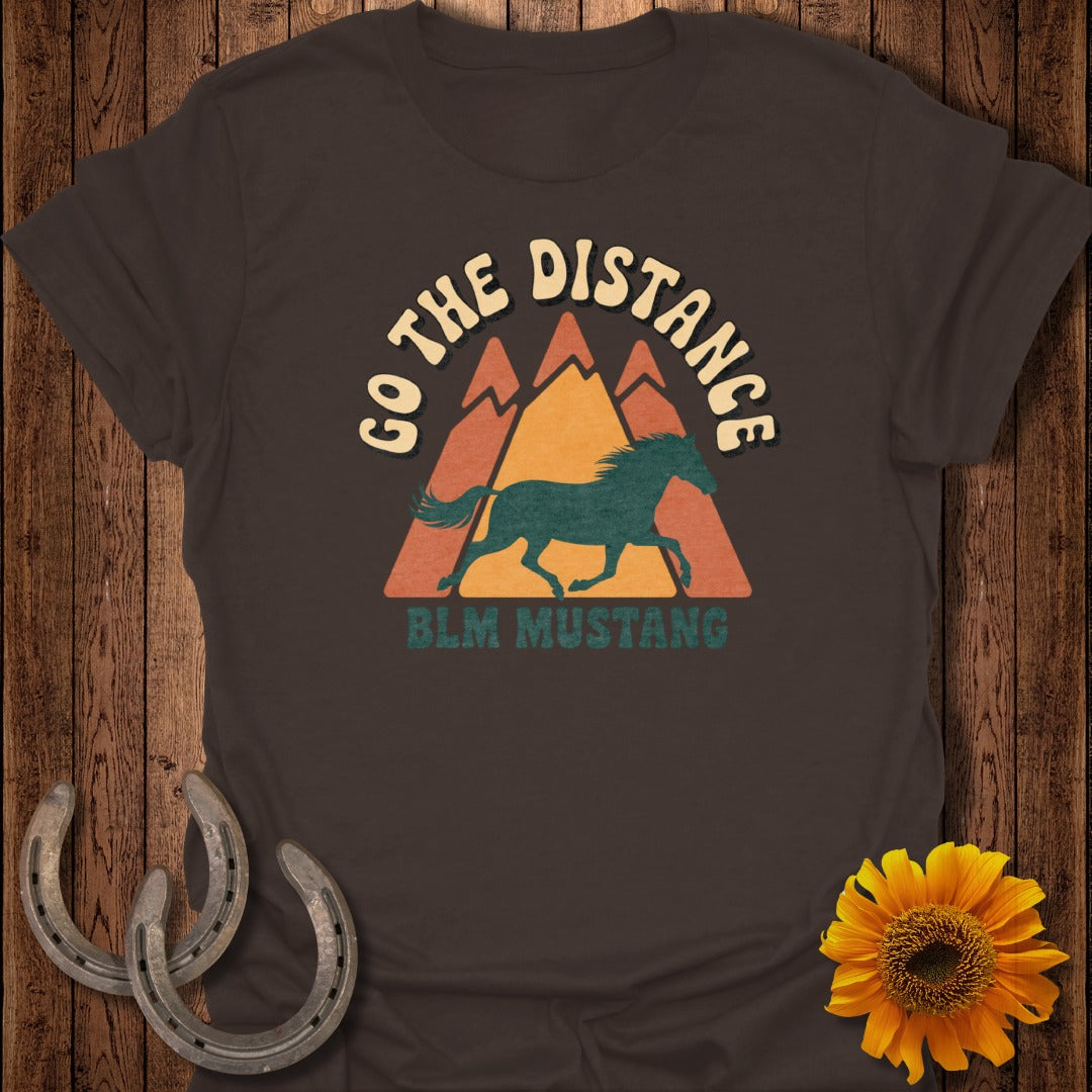 Go the Distance BLM Mustang Mountain Design Shirt