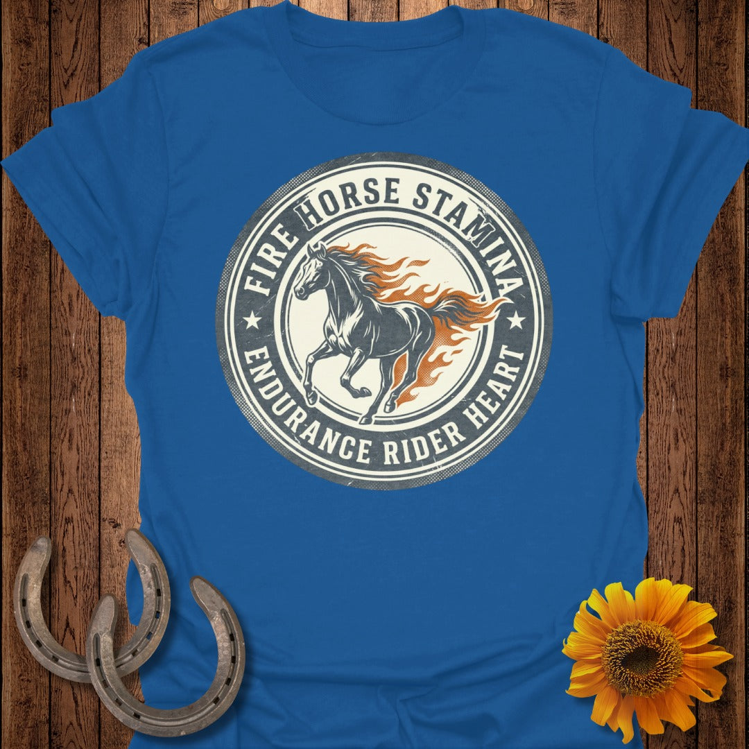 Fire Horse Stamina Endurance Rider Heart T-shirt