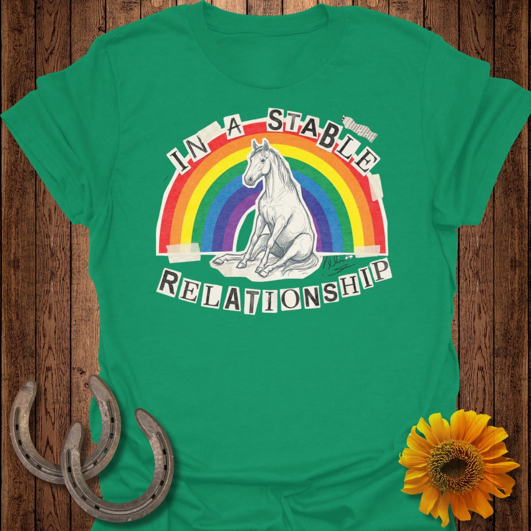 In a Stable Relationship Horse and Rainbow T-Shirt