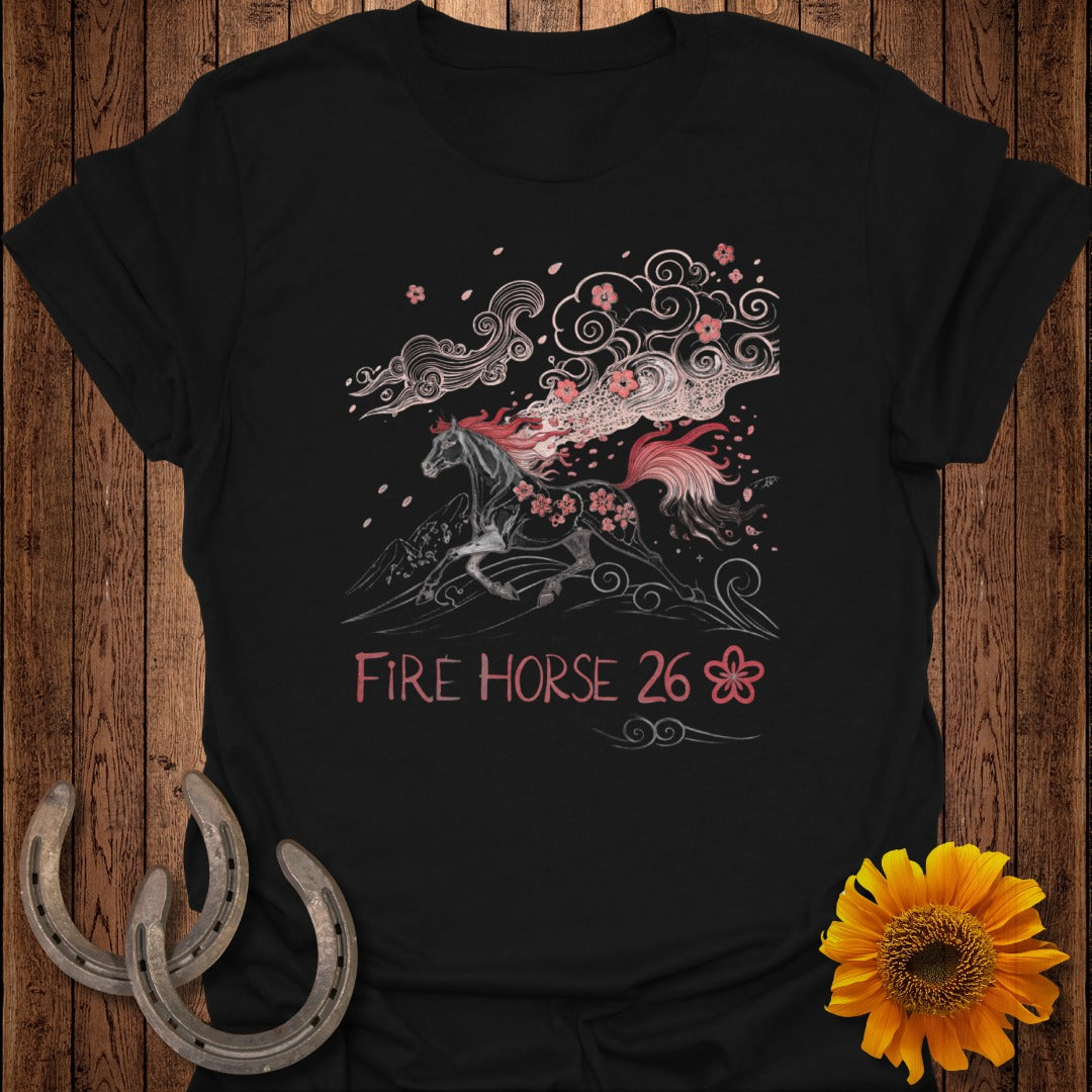 Fire Horse 26 Graphic Tee with Enchanting Design