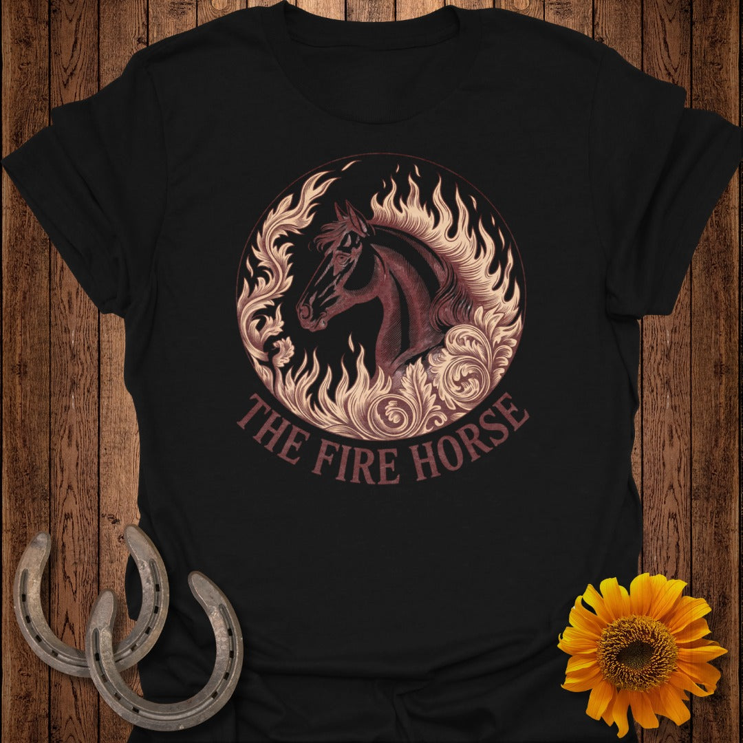 The Fire Horse fantasy art T-shirt for animal lovers