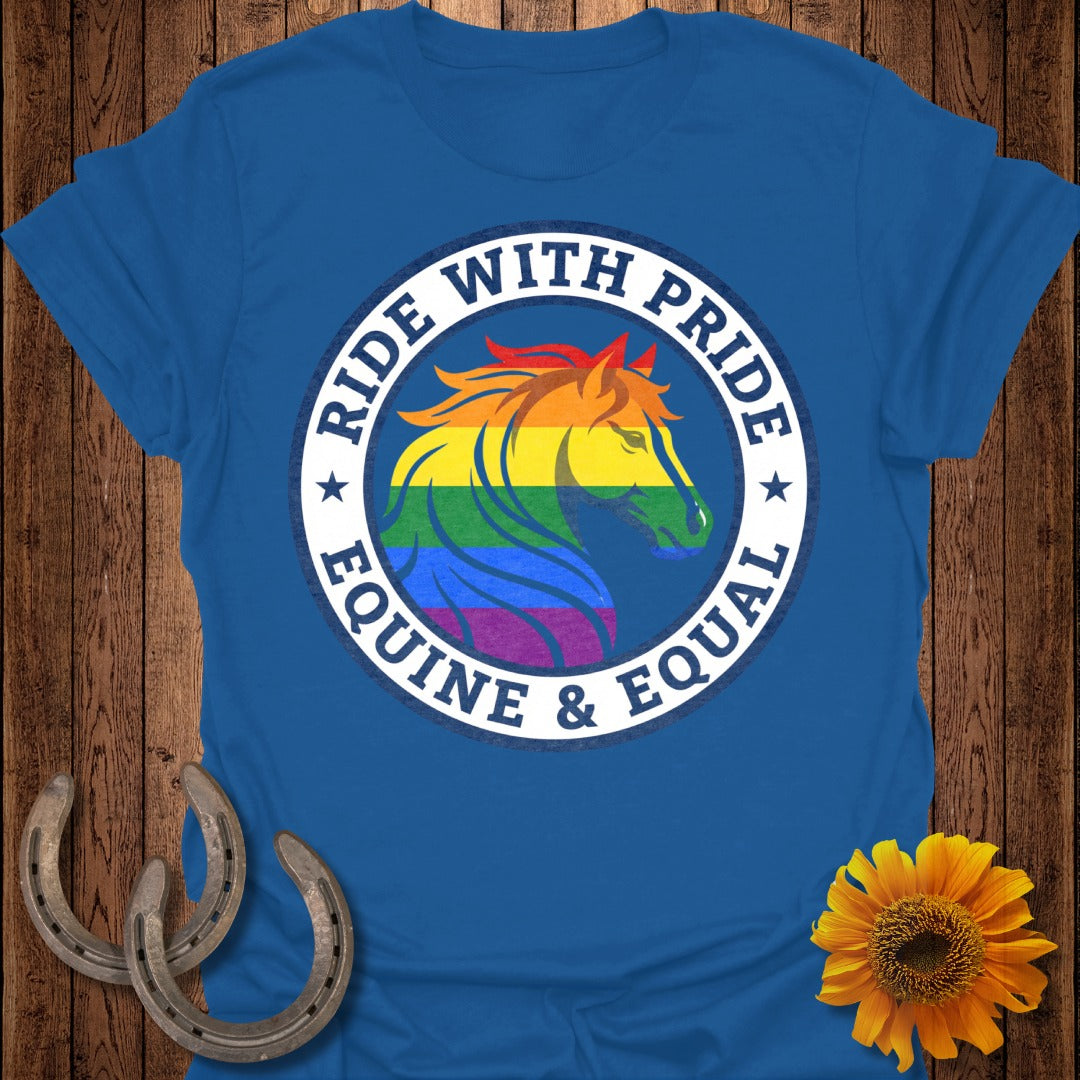 Ride With Pride Equine and Equal Graphic T-shirt