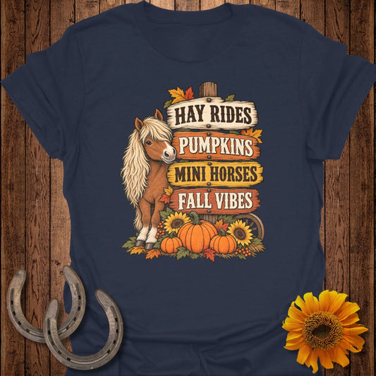 Mini horse by fall signs: Hay Rides, Pumpkins, Mini Horses, Fall Vibes.