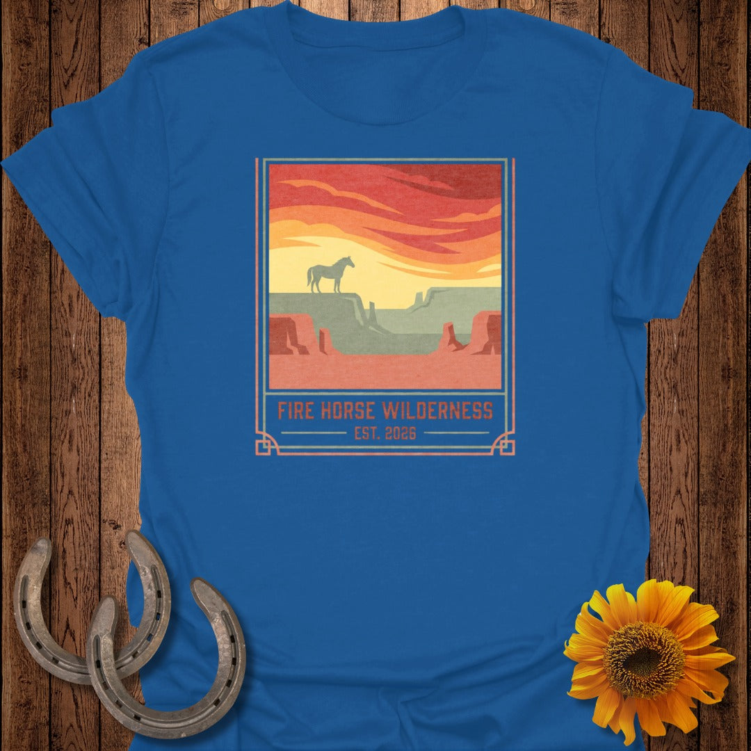 Fire Horse Wilderness Est. 2026 Scenic Graphic Shirt