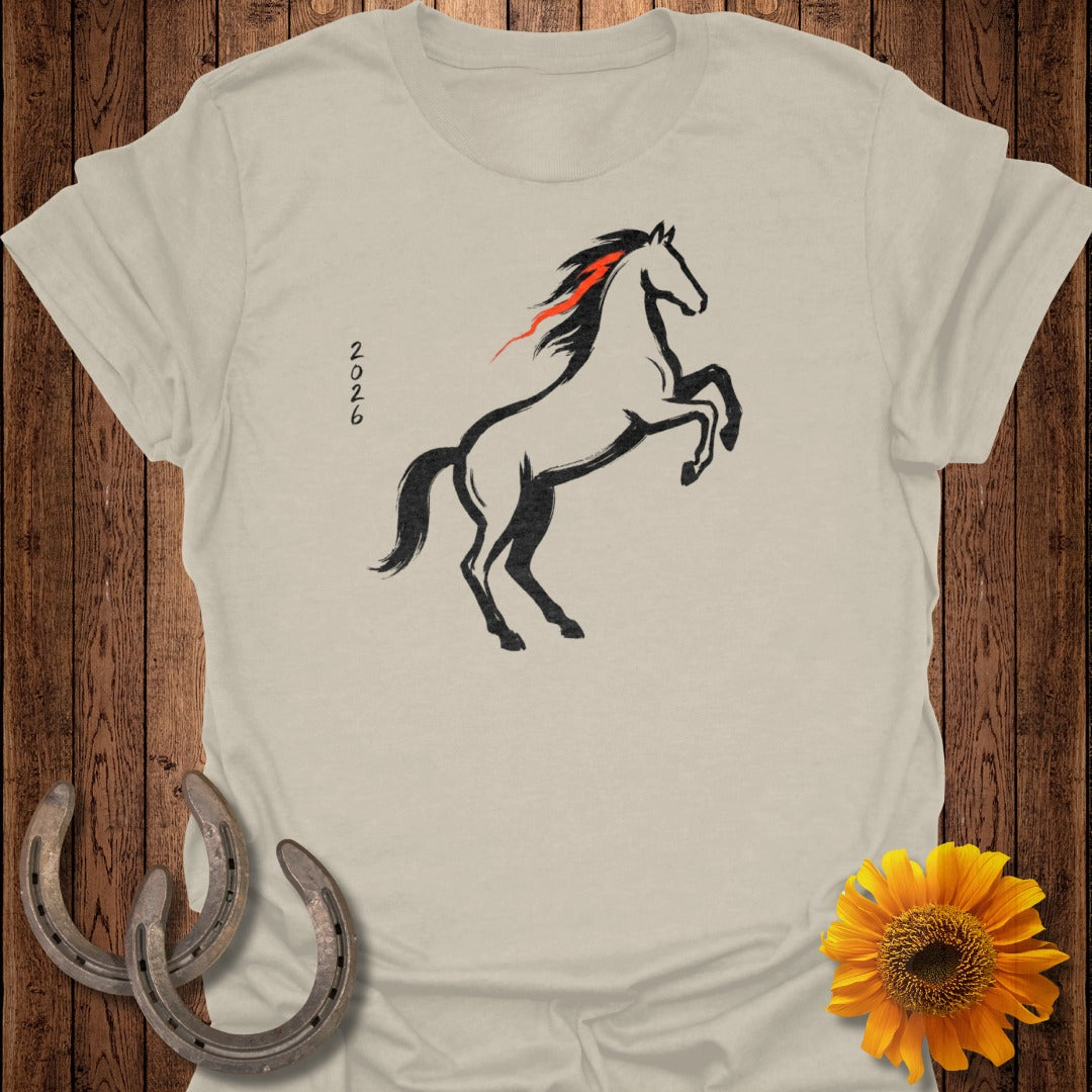 Majestic Horse Year 2026 T-Shirt Design