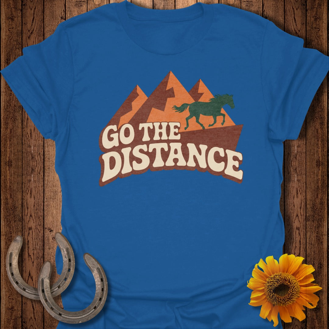 Go The Distance Horse and Mountains Graphic T-shirt