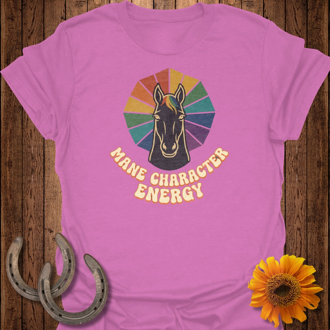 Mane Character Energy Colorful Horse Graphic Shirt