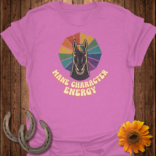 Mane Character Energy Colorful Horse Graphic Shirt