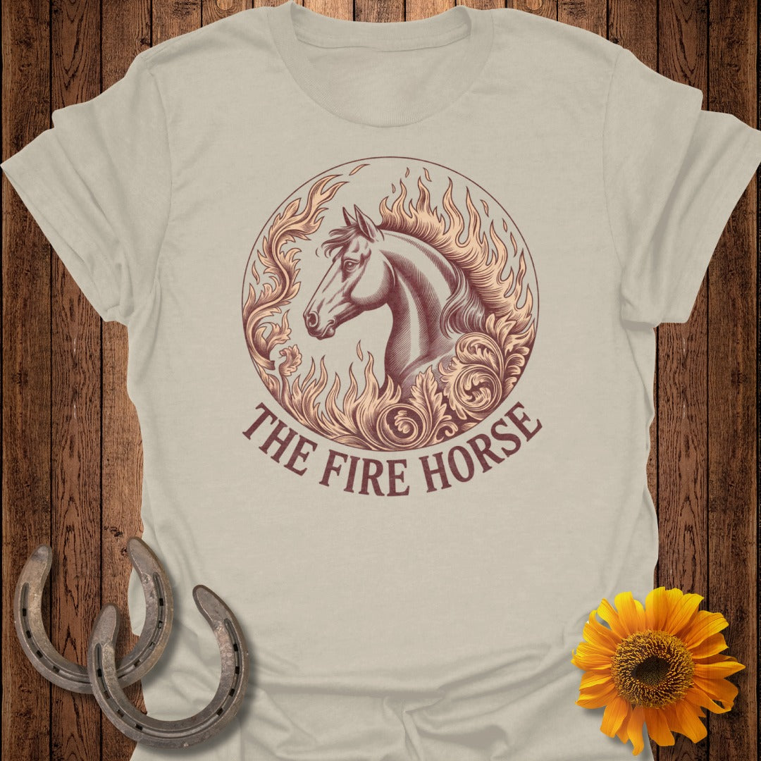 The Fire Horse Graphic Tee for Horse Lovers