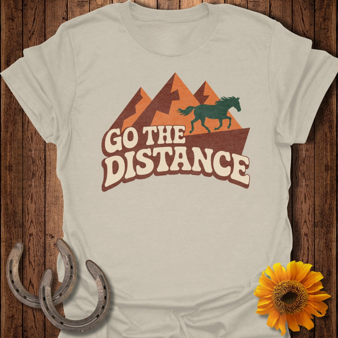 Go The Distance Mountains and Horse Graphic Tee